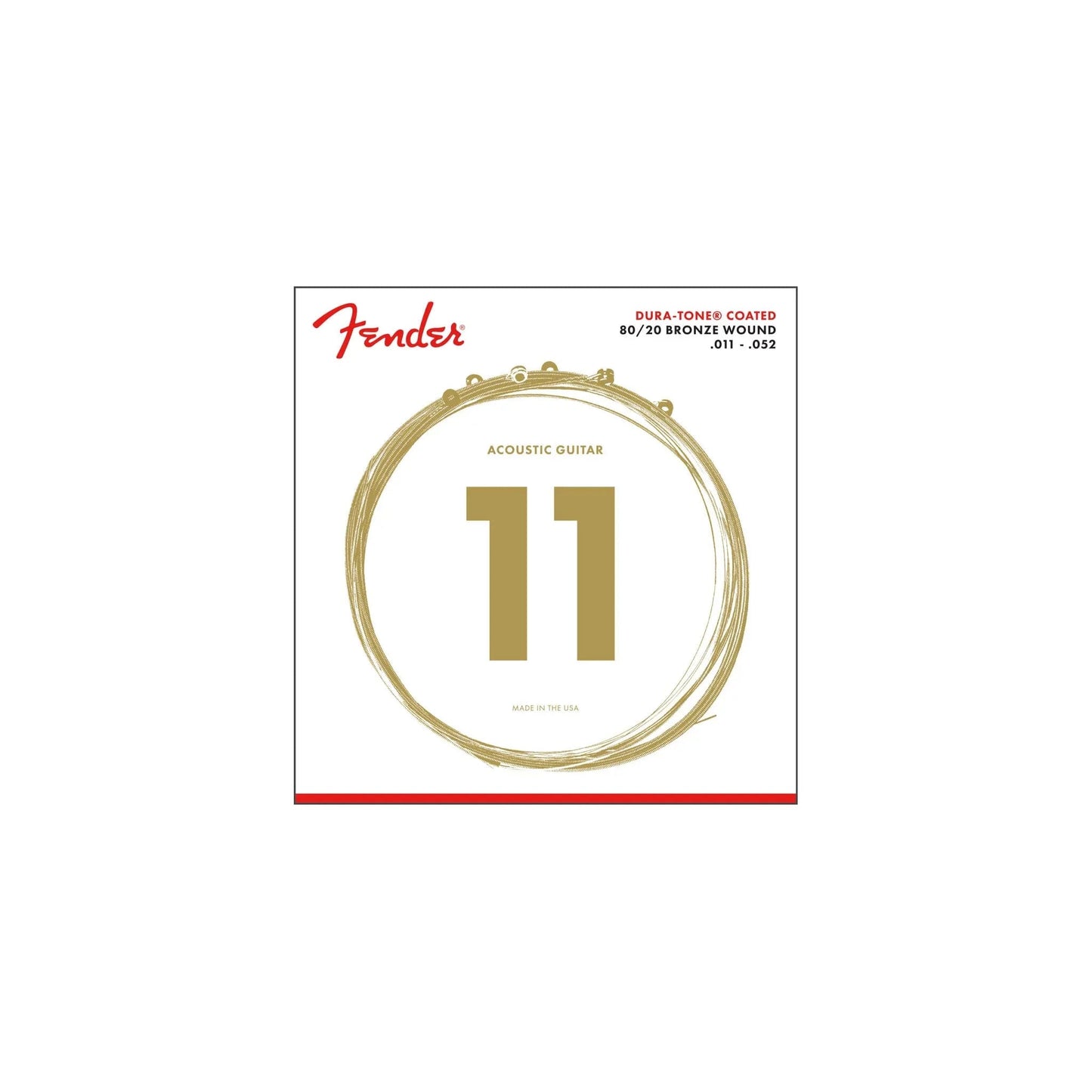 Fender Dura-Tone® 880CL 80/20 Coated 11-52 Guitar Accessories Fender Art of Guitar