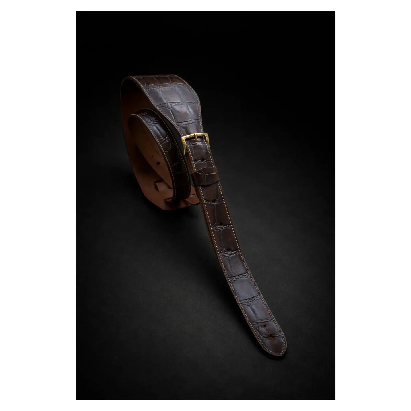 Blue Bell Straps Johnson - Crocodile Guitar Straps Blue Bell Art of Guitar