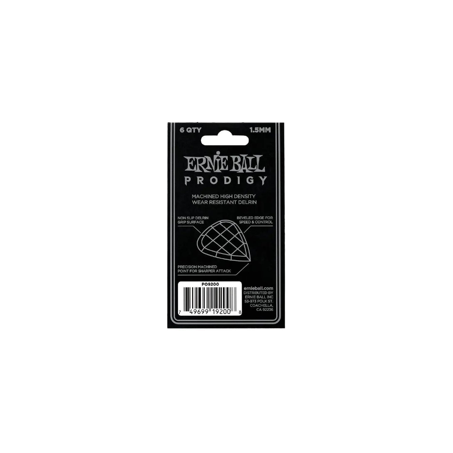Ernie Ball 1.5mm Black Mini Prodigy Picks 6-pack Guitar Picks Ernie Ball Art of Guitar