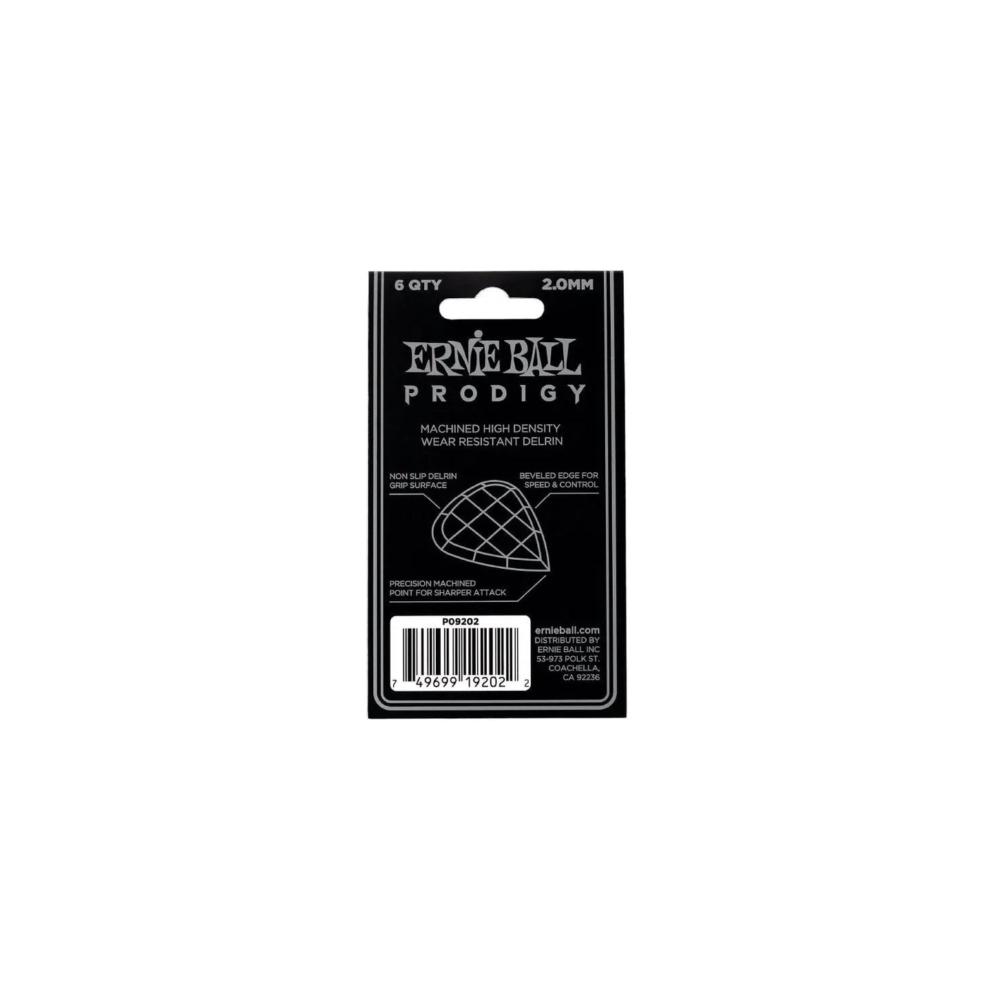 Ernie Ball 2.0mm White Standard Prodigy Picks 6-pack Guitar Picks Ernie Ball Art of Guitar