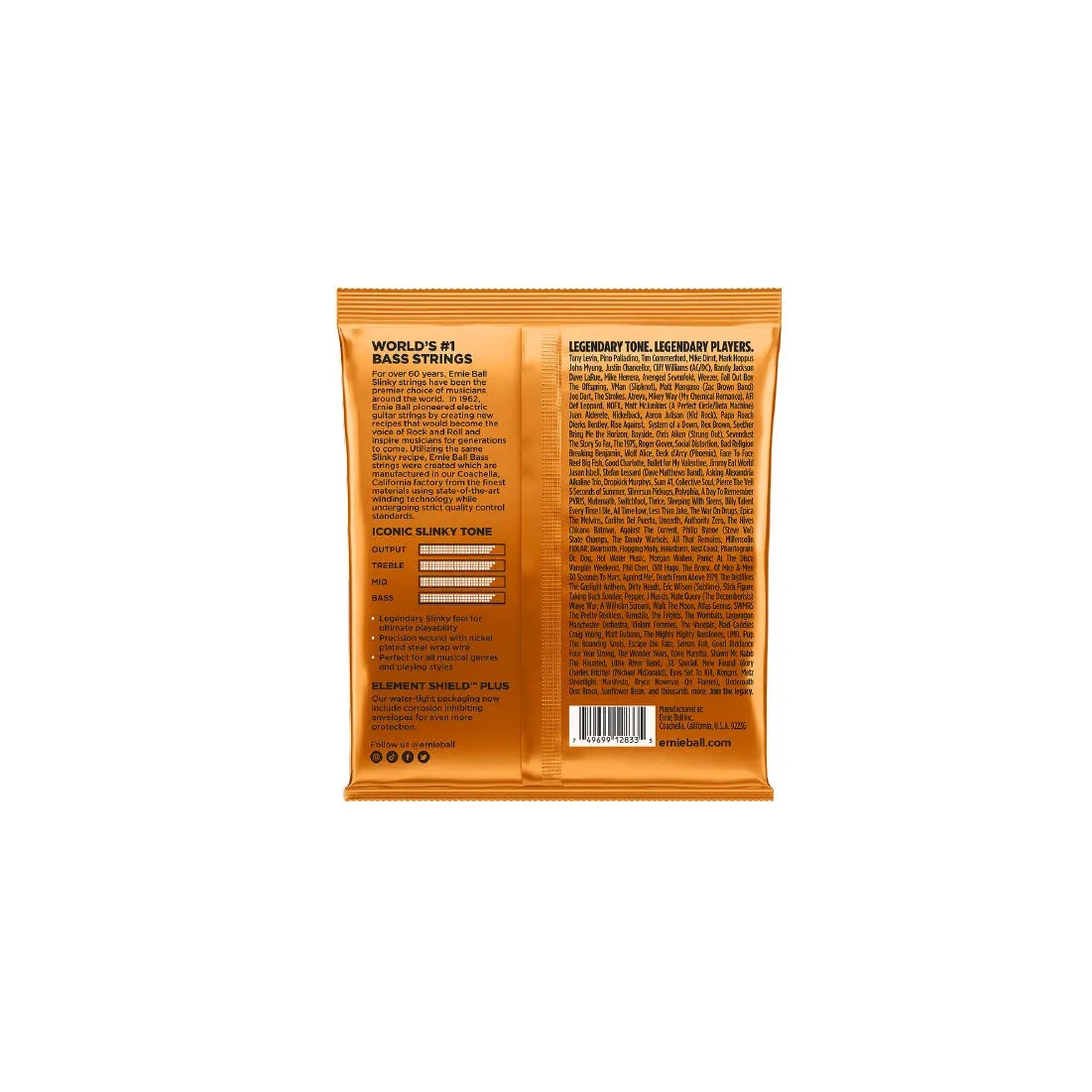 Ernie Ball Hybrid Slinky Nickel Wound Electric Bass Strings - 45-105 Gauge Bass Guitar Strings Ernie Ball Art of Guitar