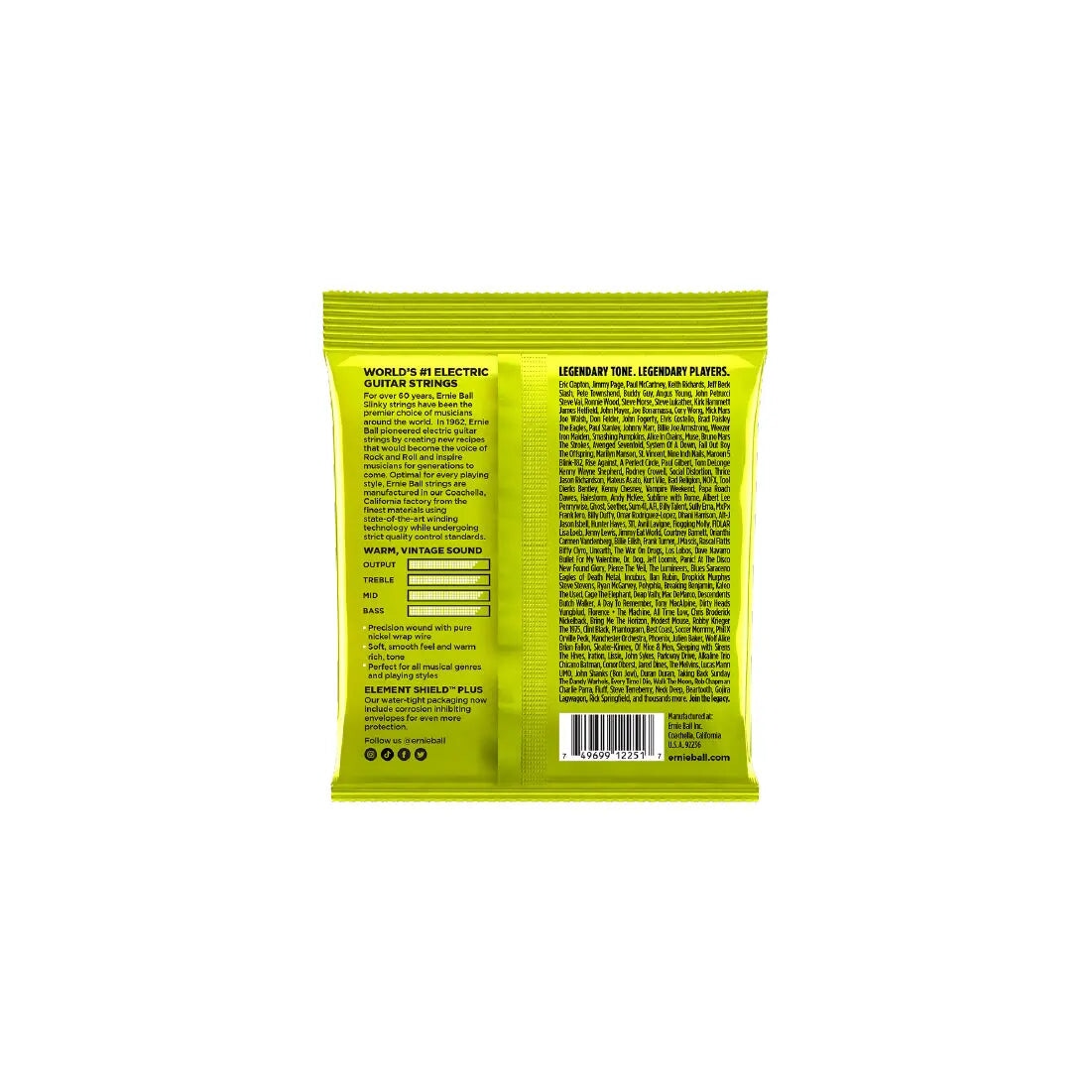 Ernie Ball Regular Slinky Classic Rock n Roll Pure Nickel Wrap Electric Guitar Strings - 10-46 Gauge Electric Guitar Strings Ernie Ball Art of Guitar