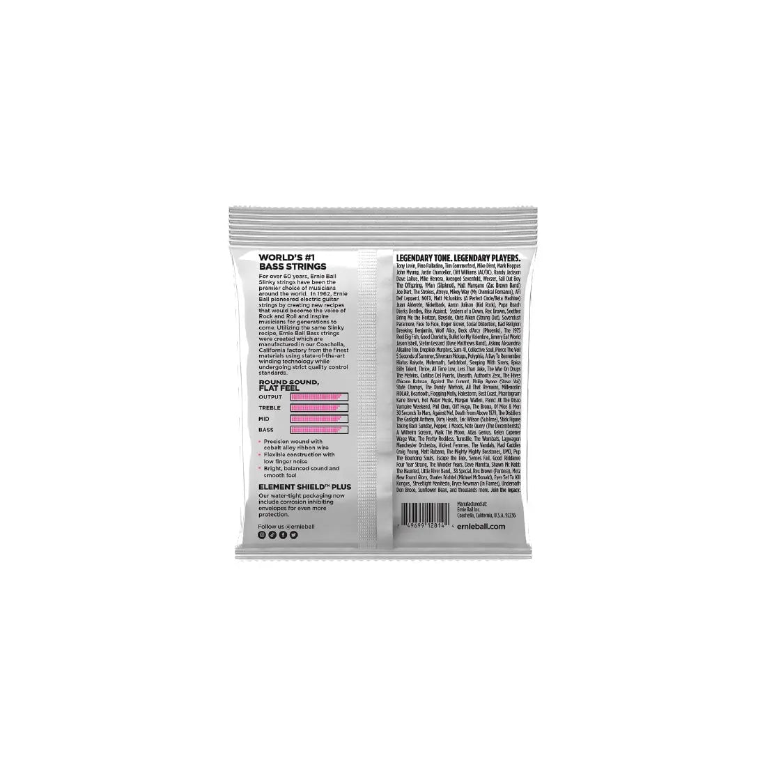 Ernie Ball Super Cobalt Slinky Flatwound Electric Bass Strings - 45-100 Gauge Bass Guitar Strings Ernie Ball Art of Guitar