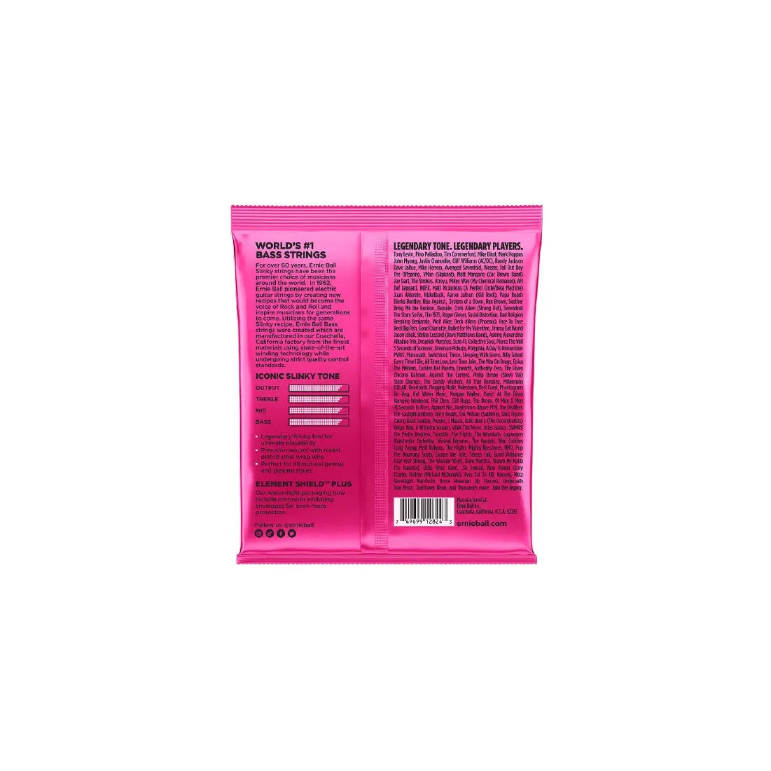 Ernie Ball Super Slinky 5-String Nickel Wound Electric Bass Strings - 40-125 Gauge Bass Guitar Strings Ernie Ball Art of Guitar