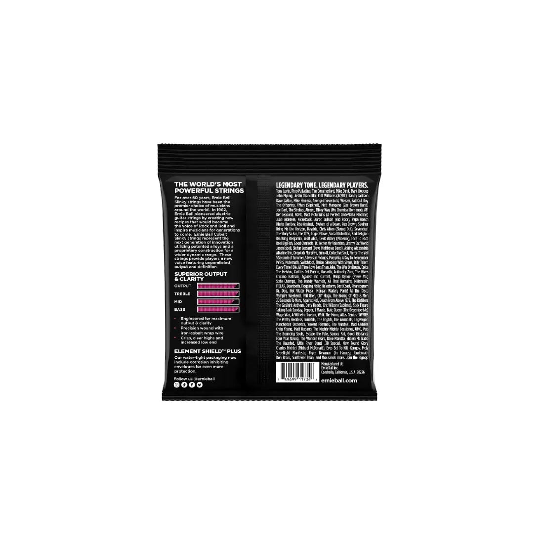 Ernie Ball Super Slinky Cobalt 5-String Electric Bass Strings 40-125 Gauge Bass Guitar Strings Ernie Ball Art of Guitar