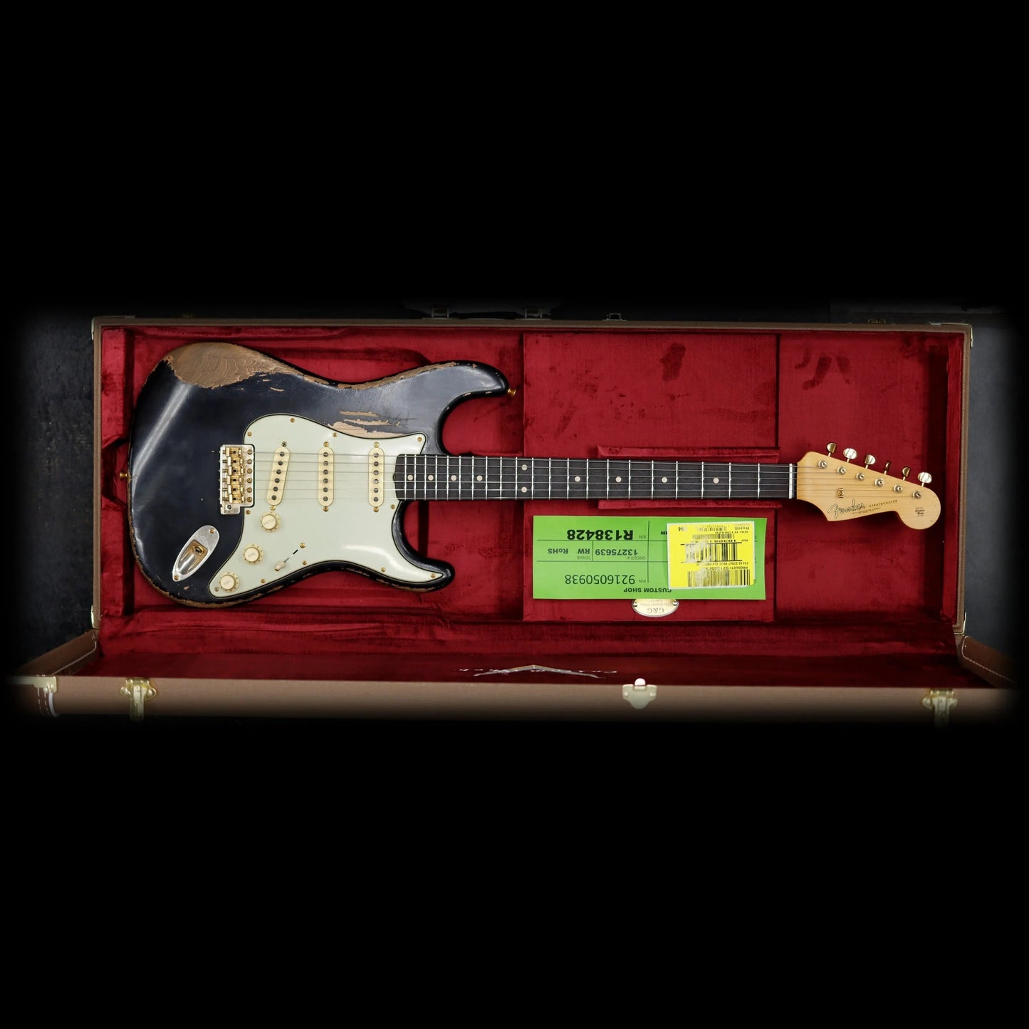 Fender Custom Shop 1963 Stratocaster Masterbuilt by Paul Waller, Relic - Black Electric Guitars Fender Art of Guitar