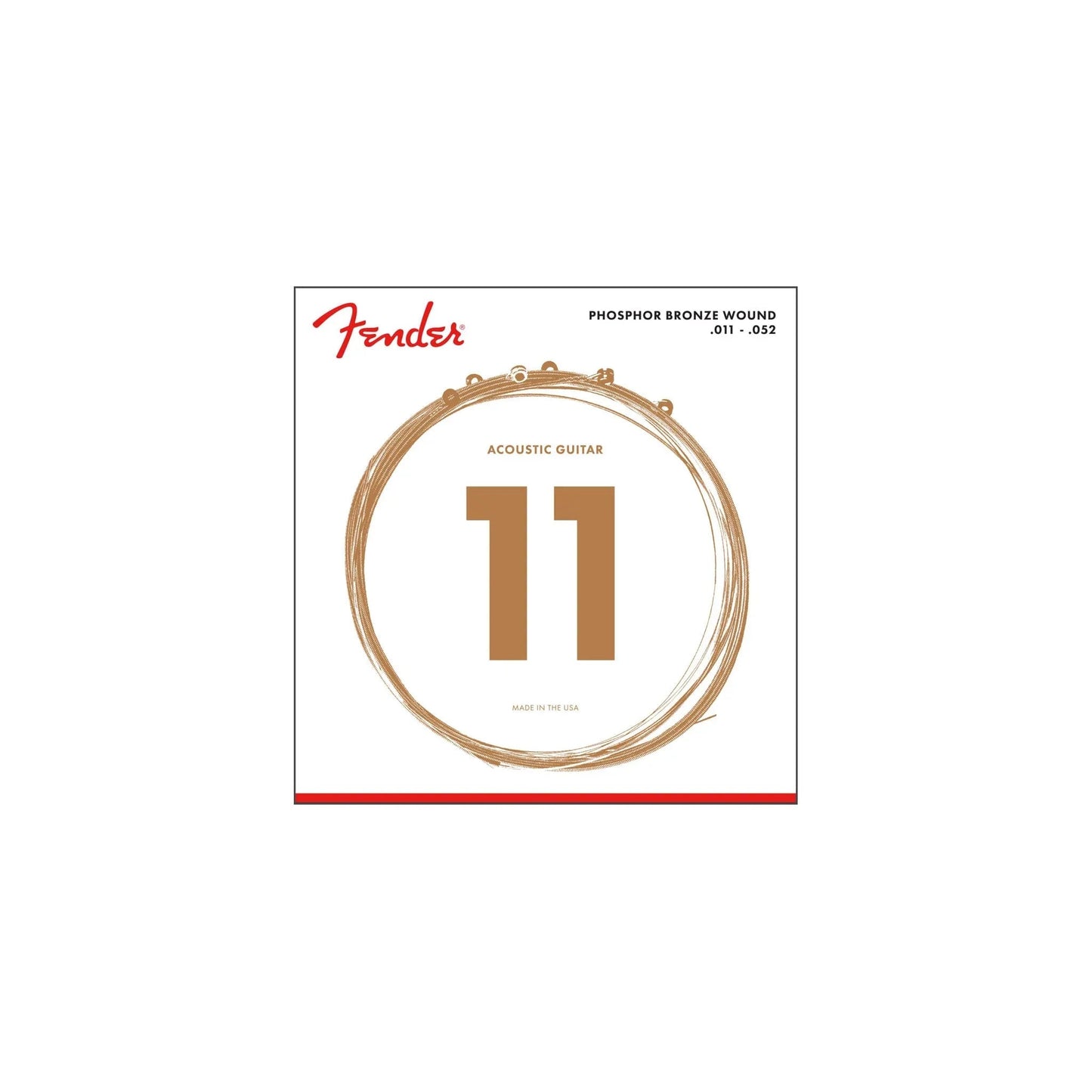 Fender Phosphor Bronze Acoustic Guitar Strings, Ball End, 60CL .011-.052 Guitar Accessories Fender Art of Guitar