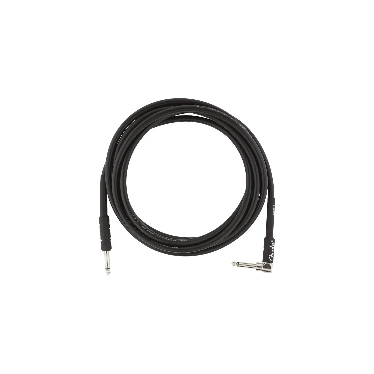 Fender Professional Series Instrument Cable, Straight-Angle, 10', Black Guitar Accessories Fender Art of Guitar