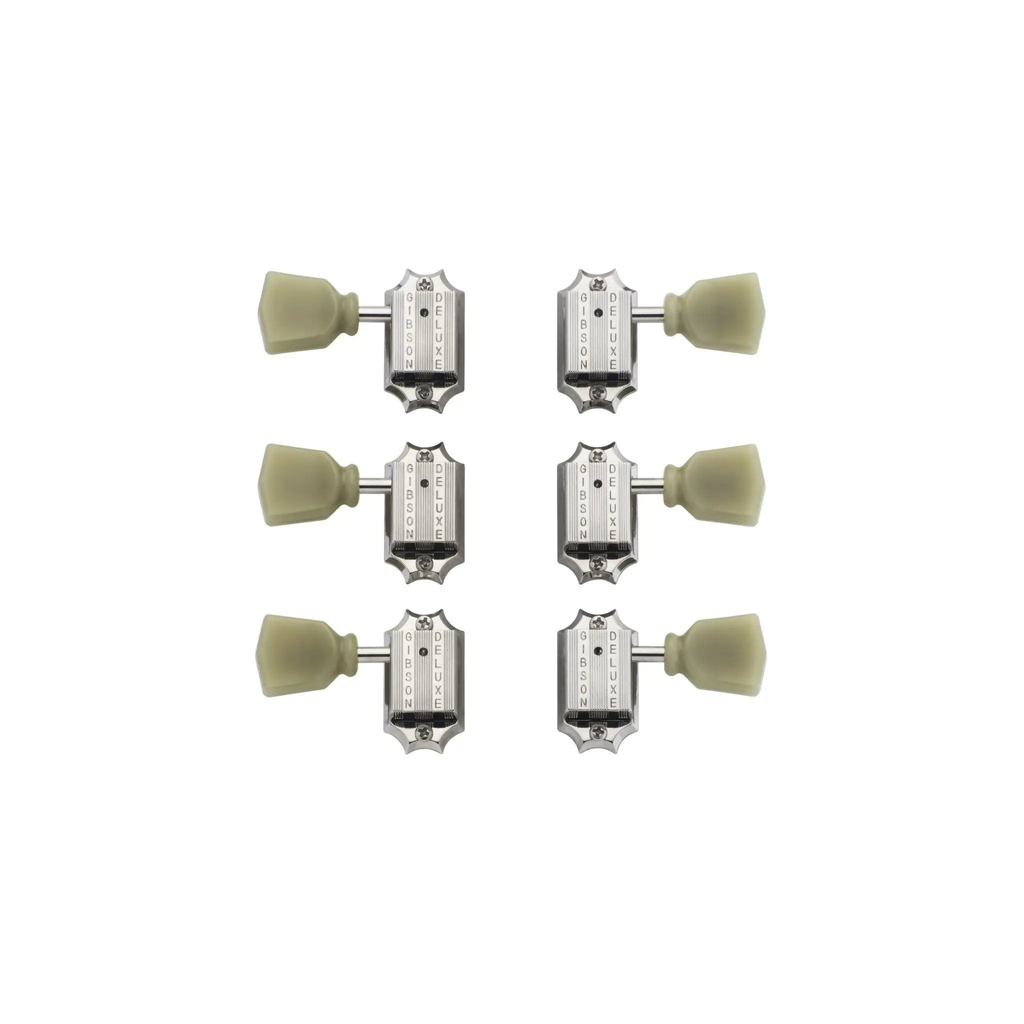 Gibson Deluxe Green Key Tuner Set (Vintage Nickel) Guitar Accessories Gibson Art of Guitar