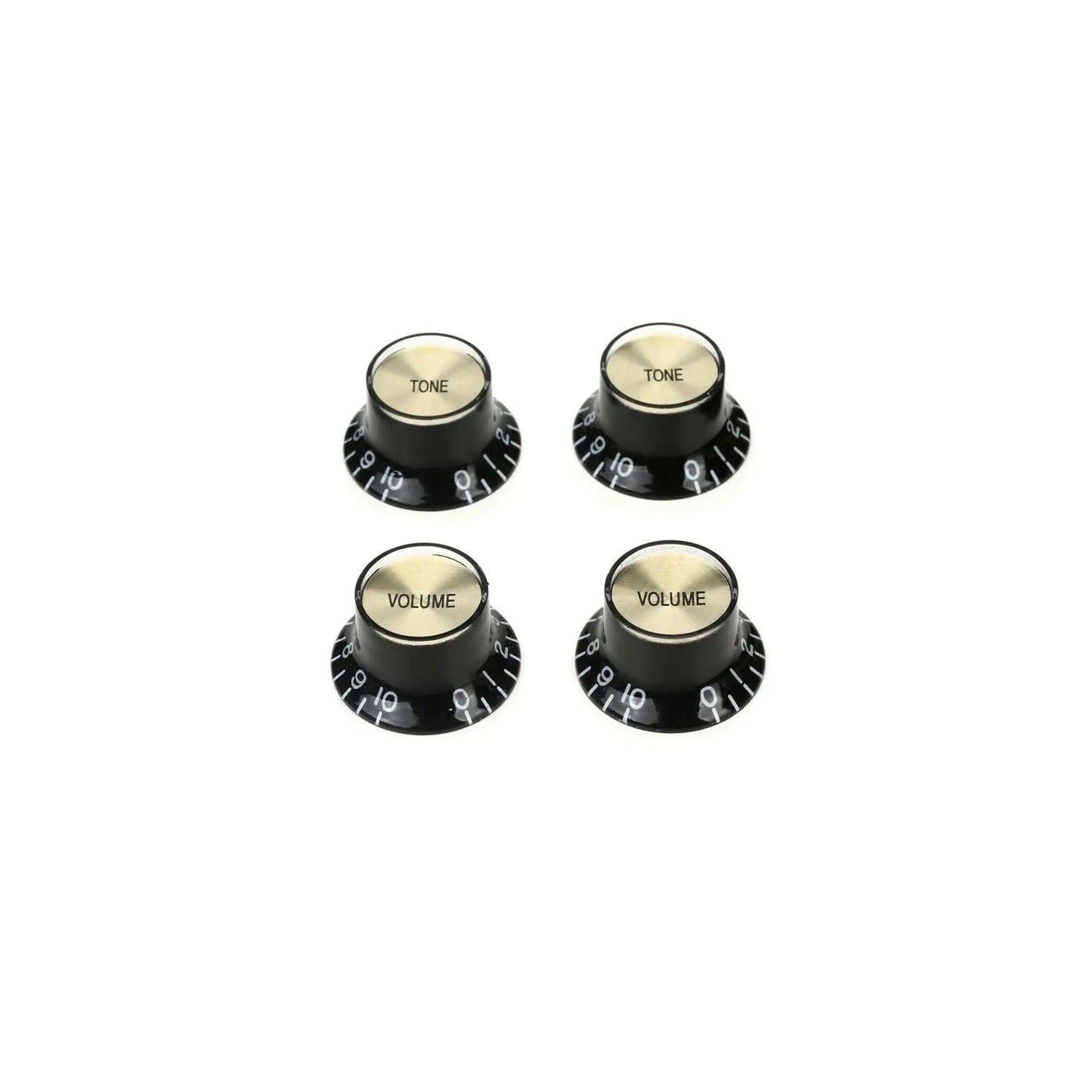 Gibson Top Hat Knobs w/ Gold Metal Insert, 4pcs. (Black) Guitar Accessories Gibson Art of Guitar
