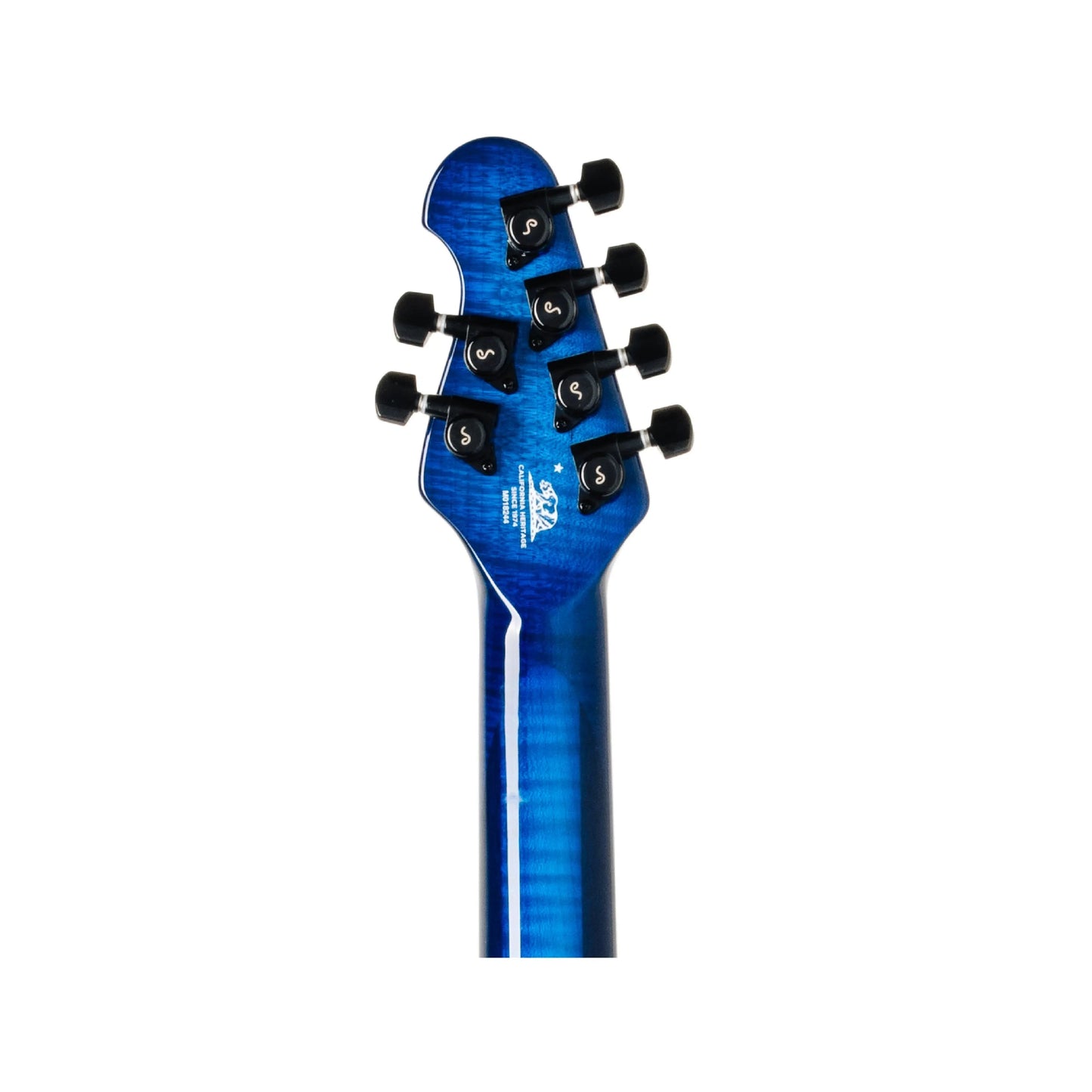 Music Man BFR Majesty - Blue Ink Maple Burl Top - Ebony - Black Hardware - Limited to 100 Electric Guitars Music Man Art of Guitar