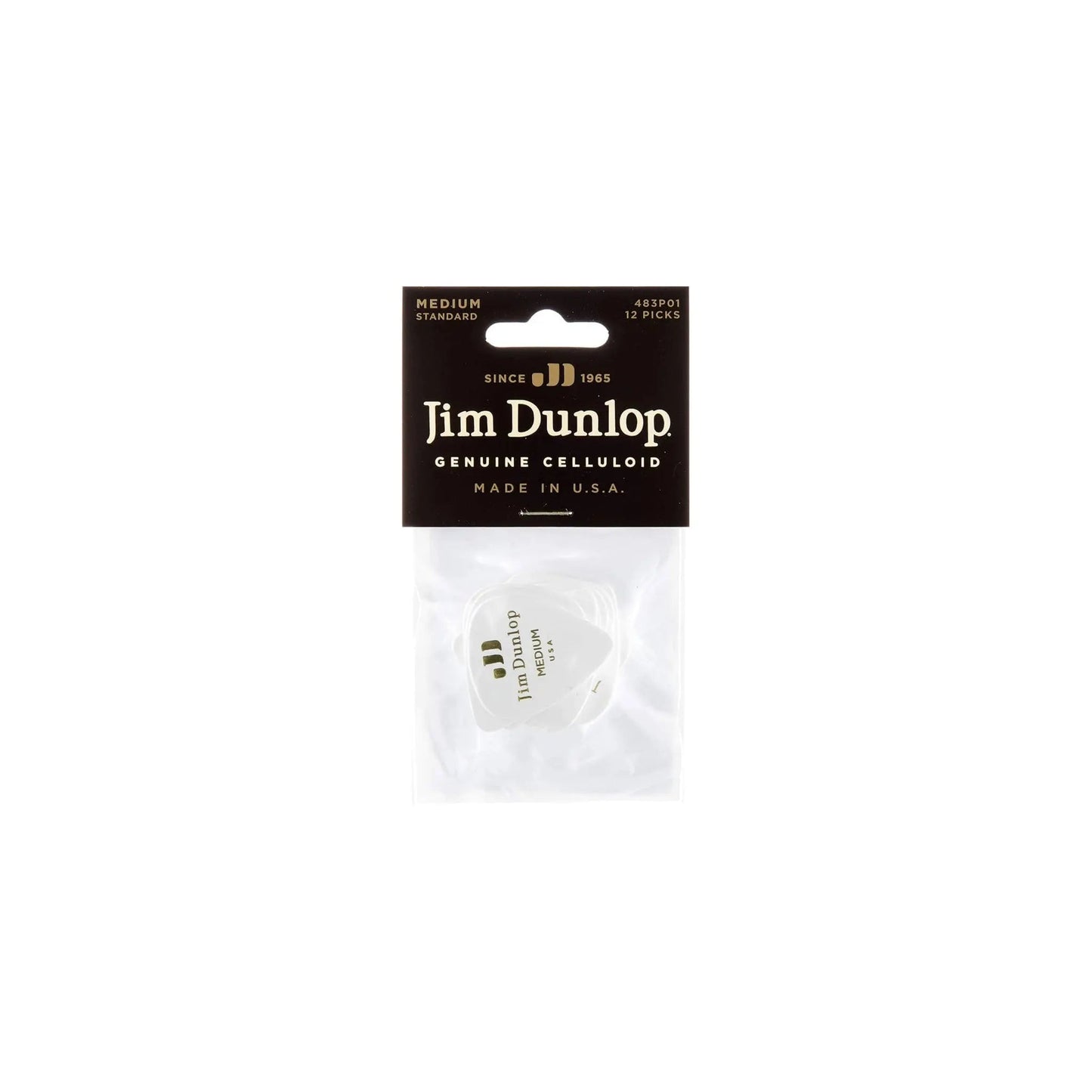 Dunlop WHITE CLASCS-12/PLYPK MD Guitar Picks Dunlop Art of Guitar