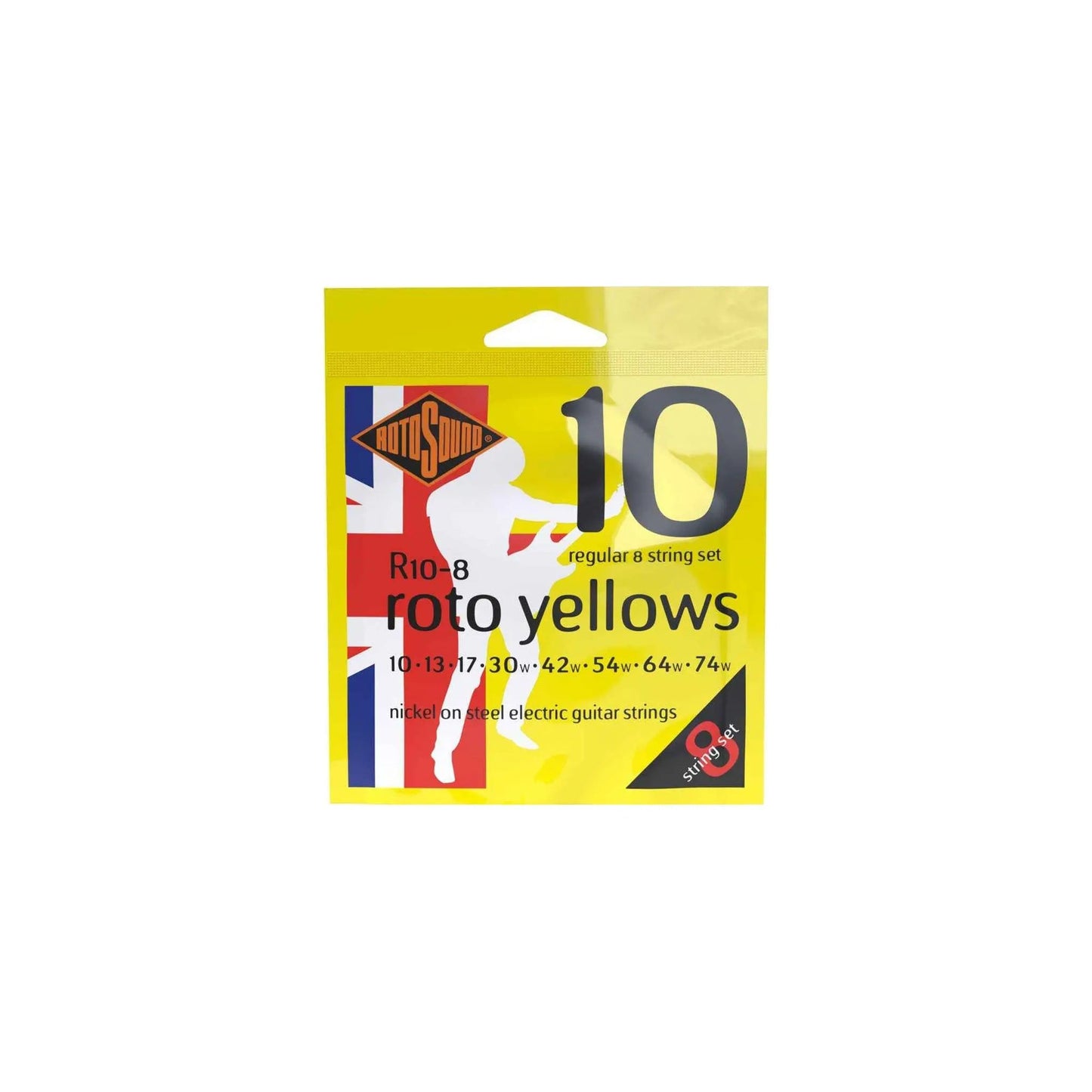Rotosound R10-8 Roto Yellows 8-String Guitar Strings Rotosound Art of Guitar