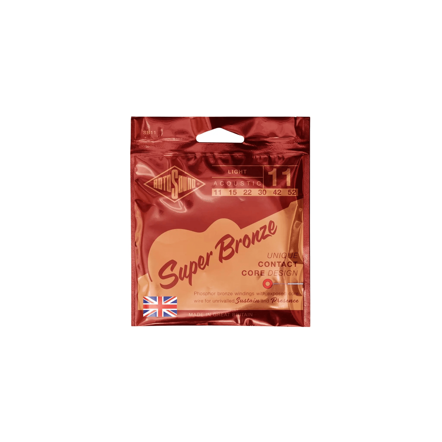 Rotosound SB11 Super Bronze Acoustic Guitar Strings (11-52) Acoustic Guitar Strings Rotosound Art of Guitar