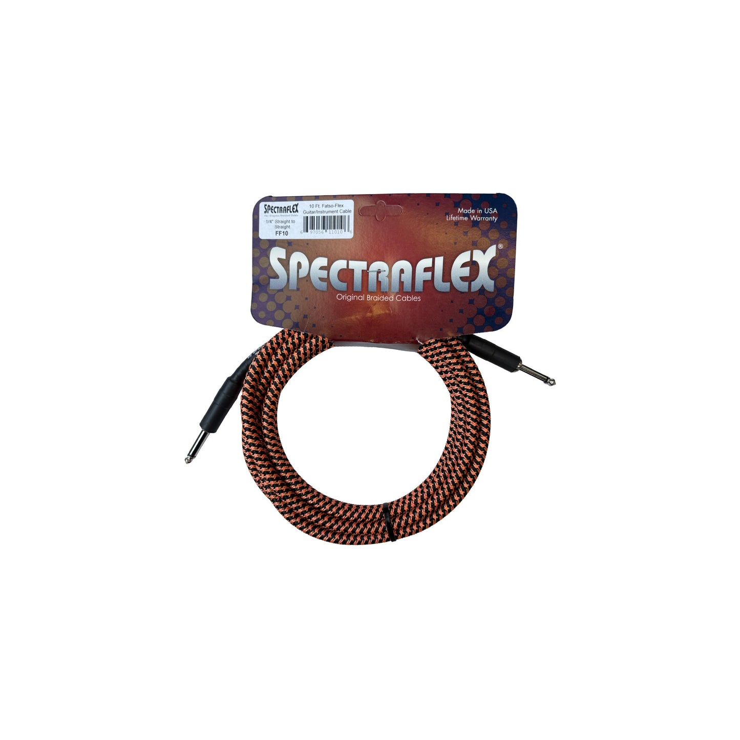 Spectraflex Fatso Flex Guitar Cables - Dual Straight Plugs - 10 Feet - FF10 Guitar Cables Spectraflex Art of Guitar