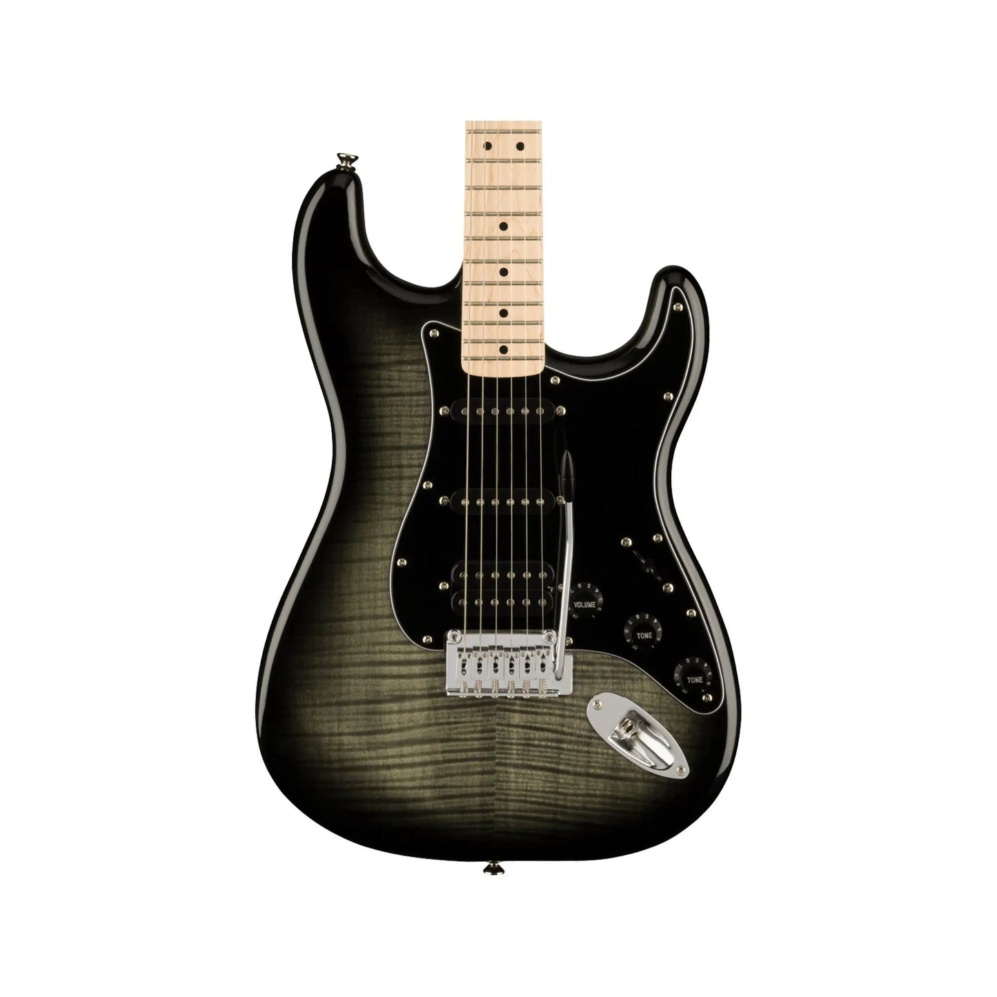 Squier Affinity Series Stratocaster FMT HSS Black Burst Electric Guitars Squier Art of Guitar