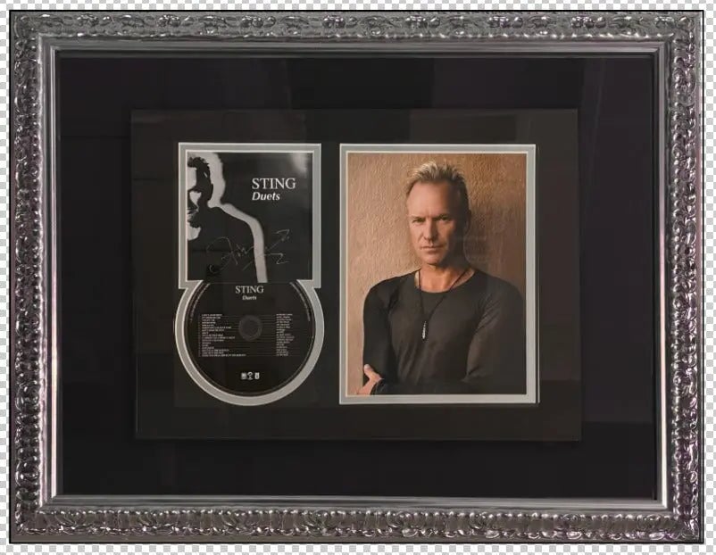 Sting Signed CD "Duets", Original, Autographed, Framed Memorabilia Art of Guitar Art of Guitar