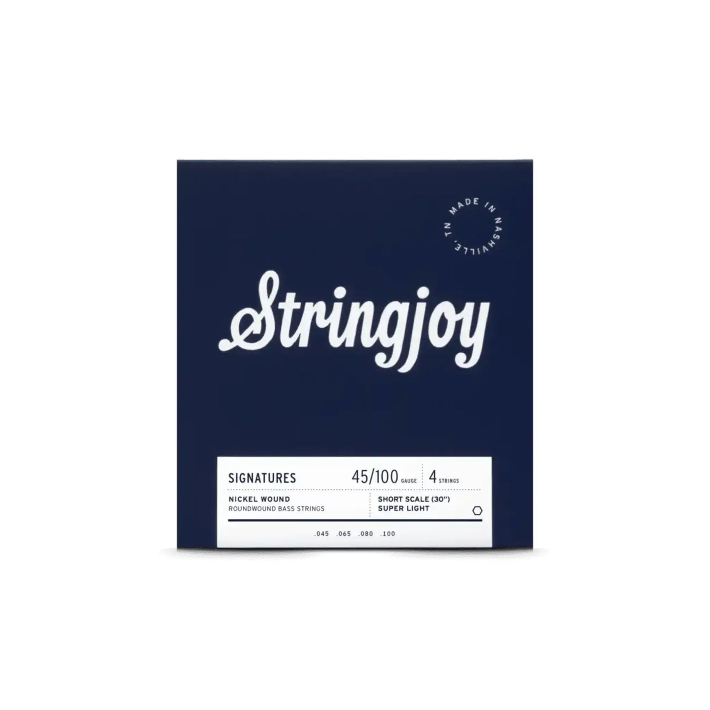 Stringjoy 45-100 Short Scale 4 String Super Light Gauge Signatures - Nickel Wound Bass Guitar Strings Guitar Strings Stringjoy Art of Guitar