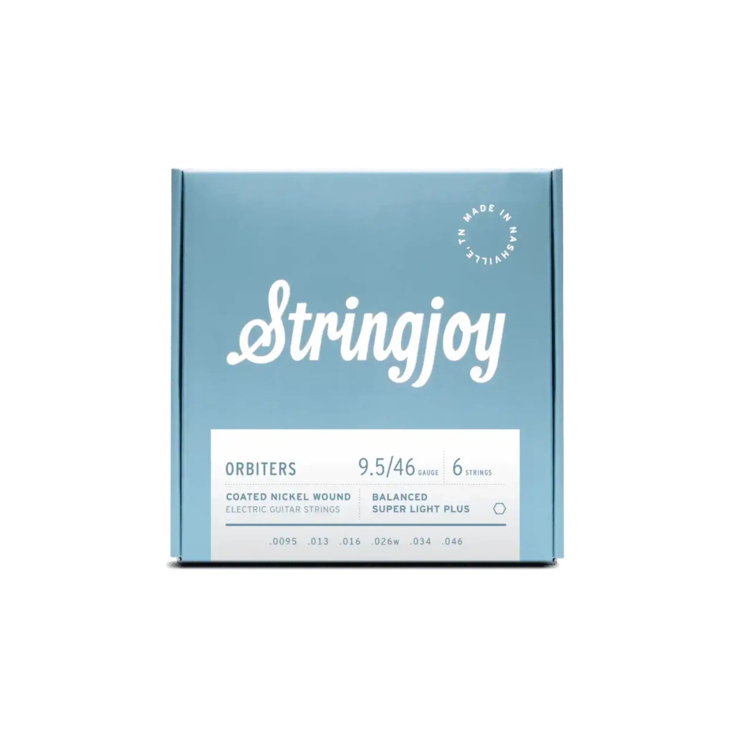Stringjoy 9.5-46 Balanced Super Light Plus Gauge Orbiters - Coated Nickel Electric Guitar Strings Guitar Strings Stringjoy Art of Guitar