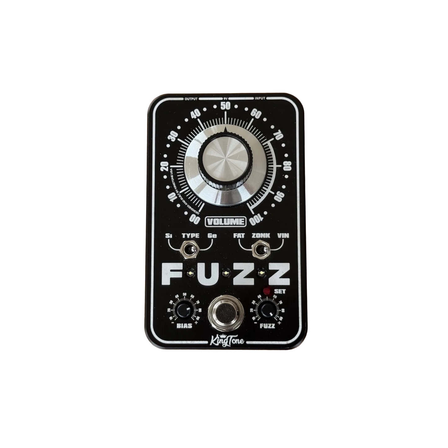 KingTone miniFUZZ V2 Black Fuzz Pedal - Silicon & Germanium Fuzz - (Re-Loved)