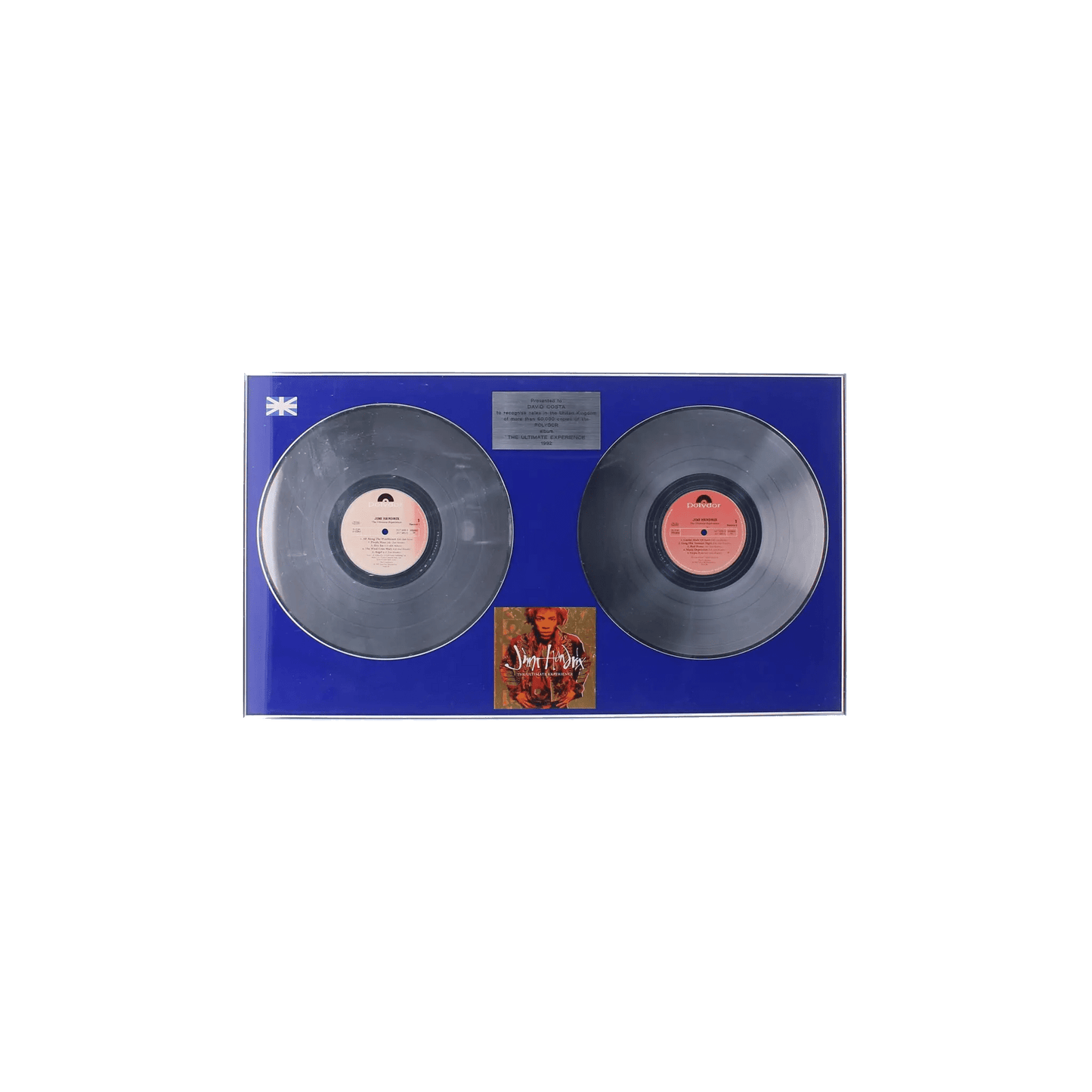 Jimi Hendrix - silver disc presentation display Art of Guitar