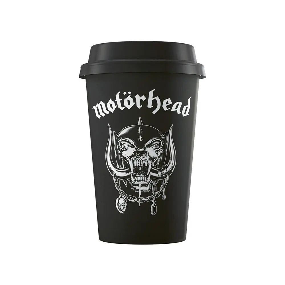 Motorhead Warpig White Logo Black Travel Mug CAVO