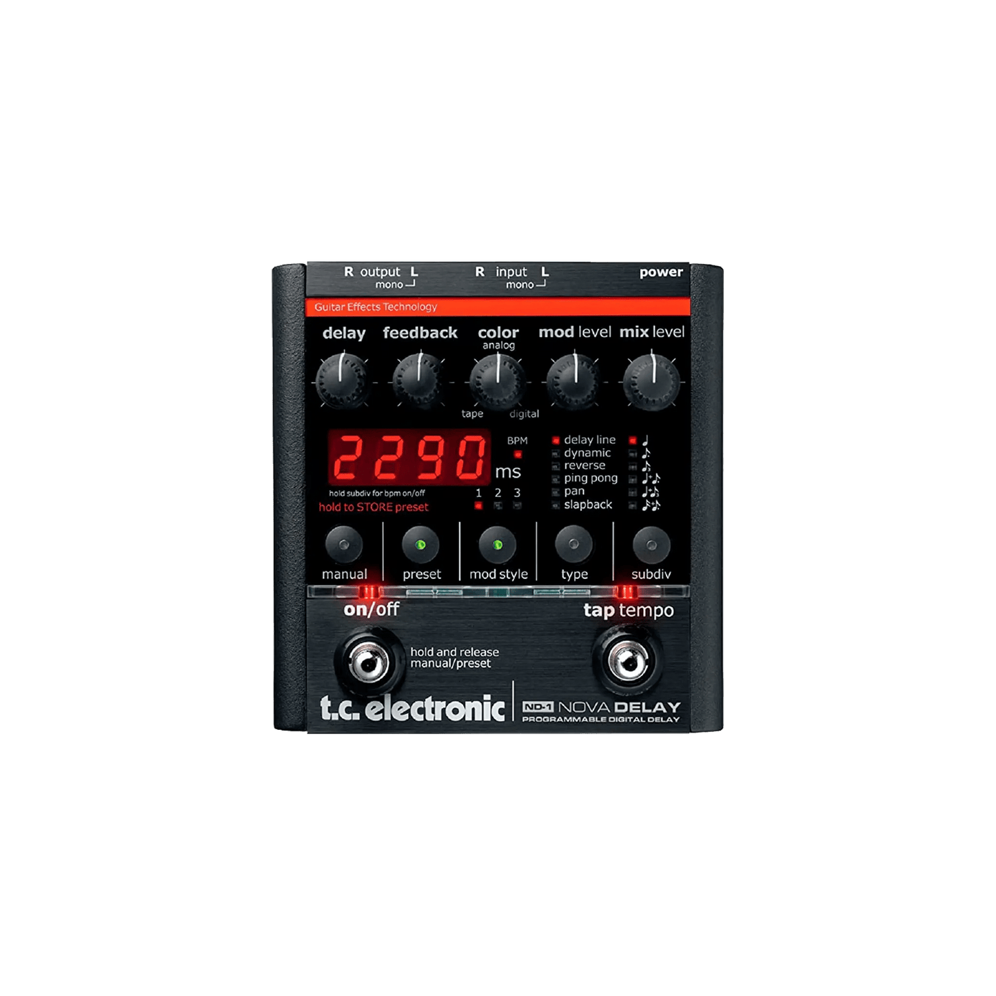 TC Electronic - ND-1 Nova Delay Guitar Pedal Art of Guitar