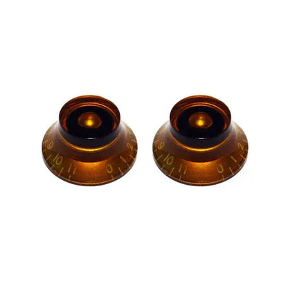Allparts Bell Knobs 0 to 11 (2 pcs) - Amber Accessories ALL PARTS Art of Guitar