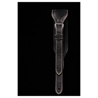 Blue Bell Johnson Lizard Black Aged Guitar Straps Blue Bell Art of Guitar