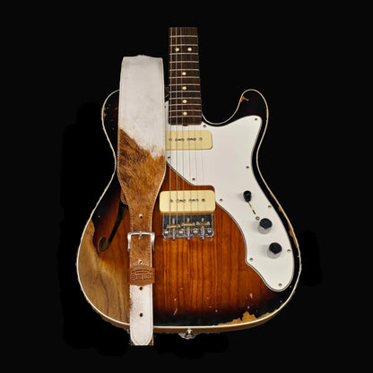 Blue Bell Straps Johnson - Cowhide Guitar Straps Blue Bell Art of Guitar