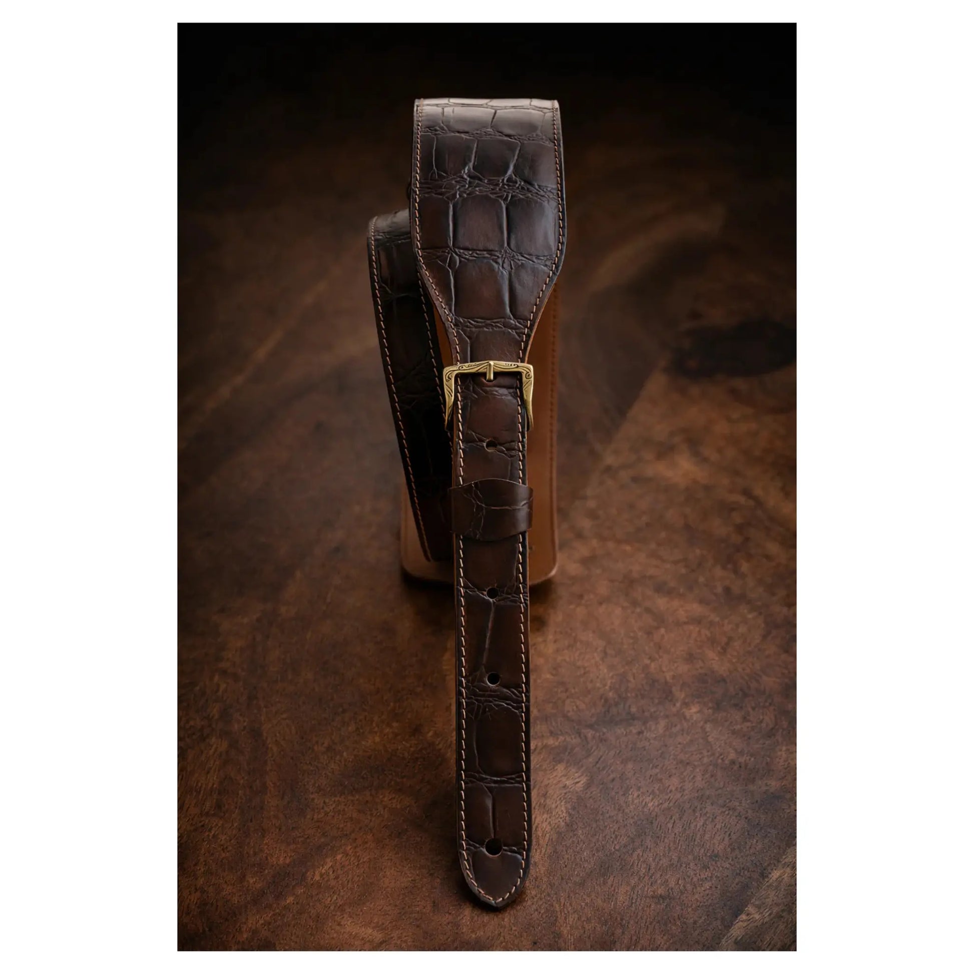 Blue Bell Straps Johnson - Crocodile Guitar Straps Blue Bell Art of Guitar