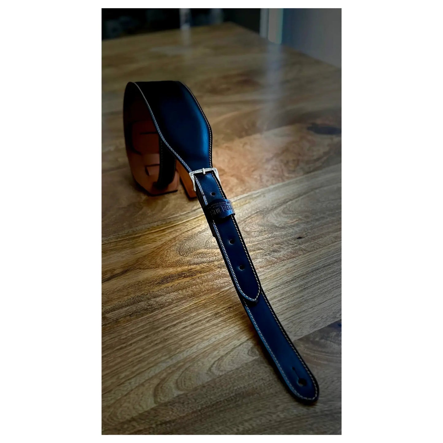 Blue Bell Straps Johnson Pure Aniline - Dark Coffee Guitar Straps Blue Bell Art of Guitar