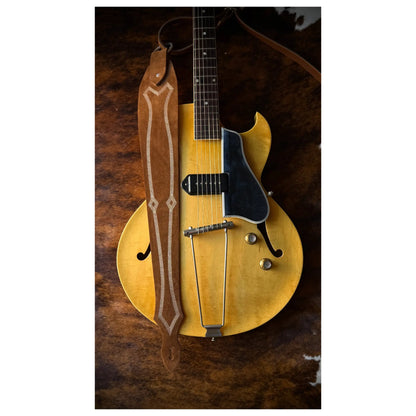 Blue Bell Straps Royal - Amber Suede Guitar Straps Blue Bell Art of Guitar