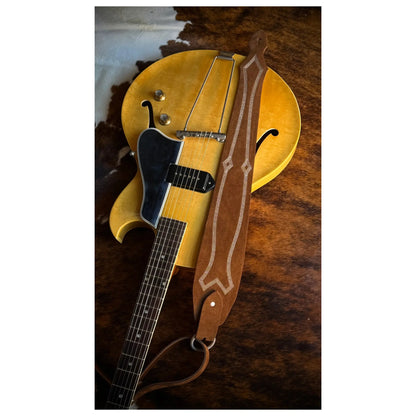 Blue Bell Straps Royal - Amber Suede Guitar Straps Blue Bell Art of Guitar