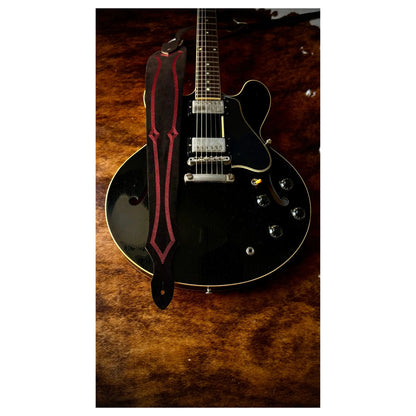 Blue Bell Straps Royal - Black Suede Guitar Straps Blue Bell Art of Guitar