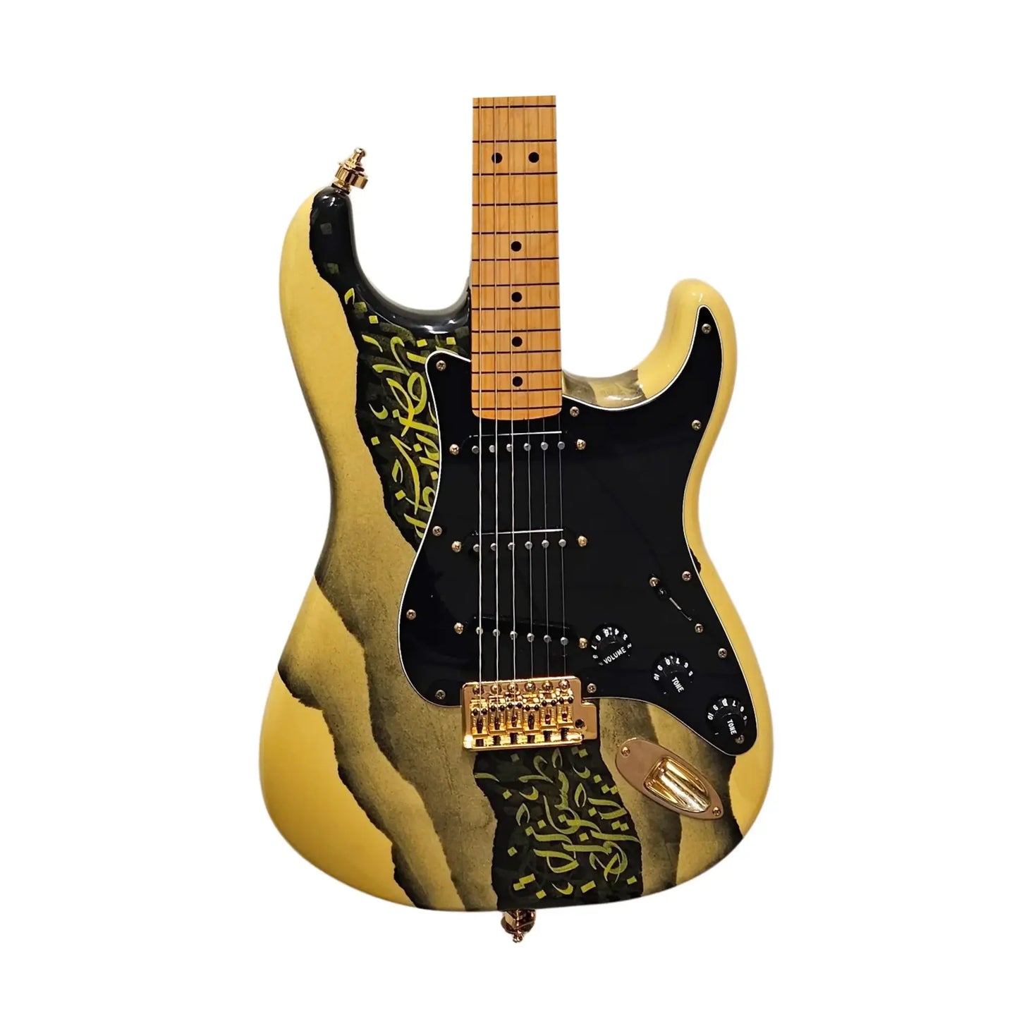 Custom Made Caligraphy Strat-Style Electric Guitars J.Riachi Art of Guitar