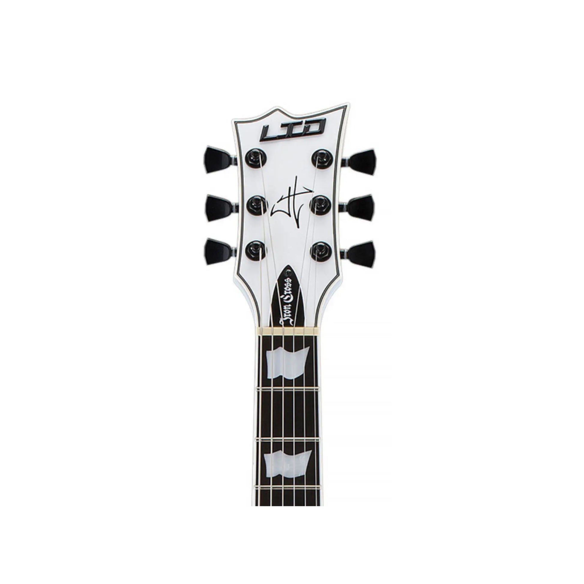 ESP LTD Iron Cross James Hetfield Signature Electric Guitar – Snow White with Black Stripes - (Re-Loved) Electric Guitars ESP LTD Art of Guitar
