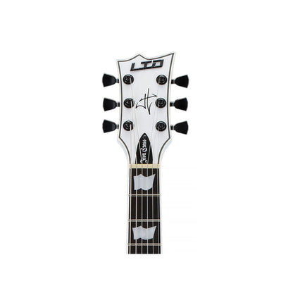 ESP LTD Iron Cross James Hetfield Signature Electric Guitar – Snow White with Black Stripes - (Re-Loved) Electric Guitars ESP LTD Art of Guitar