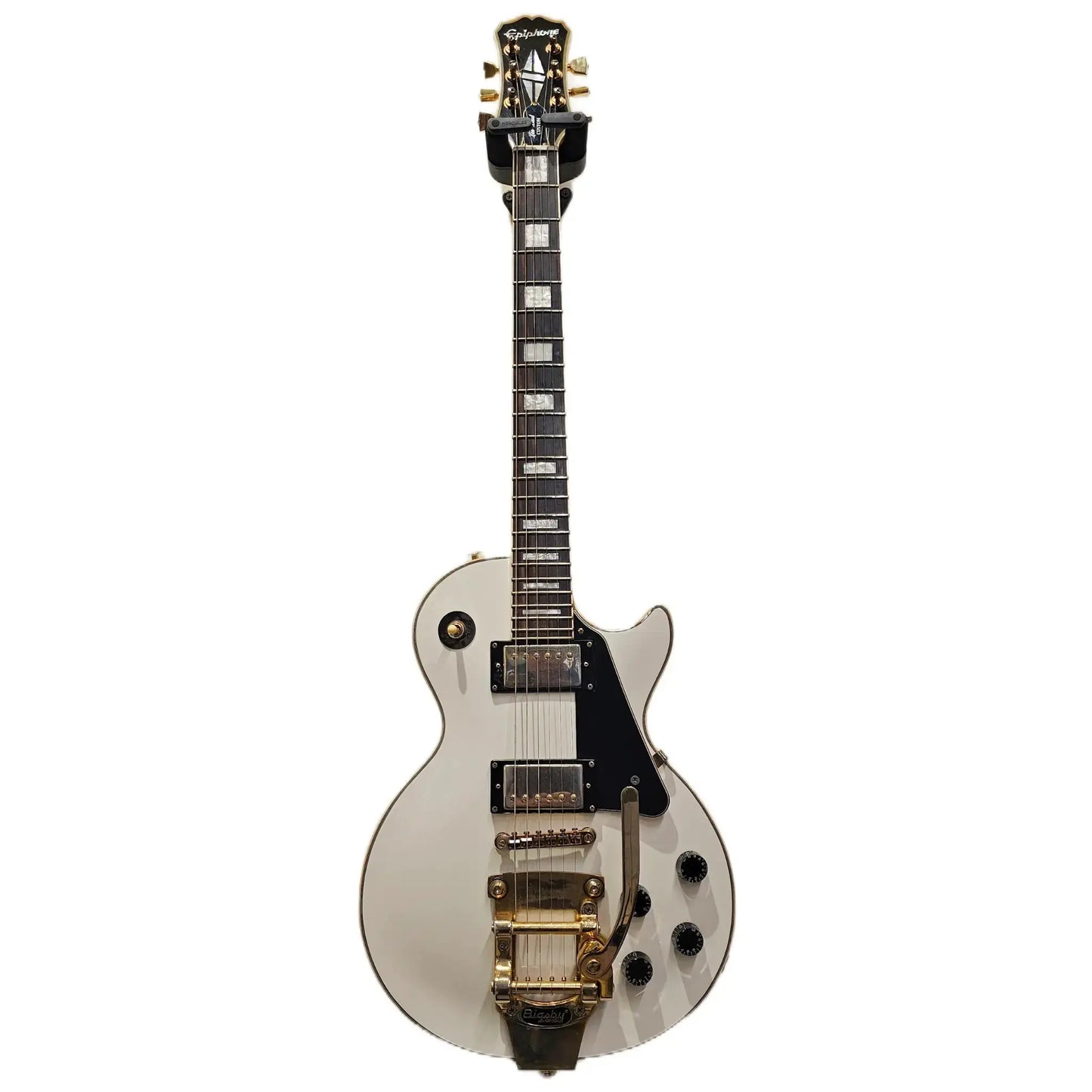 Epiphone Les Paul Custom White Gold Bigsby® &  TronicalTune System Electric Guitars Epiphone Art of Guitar