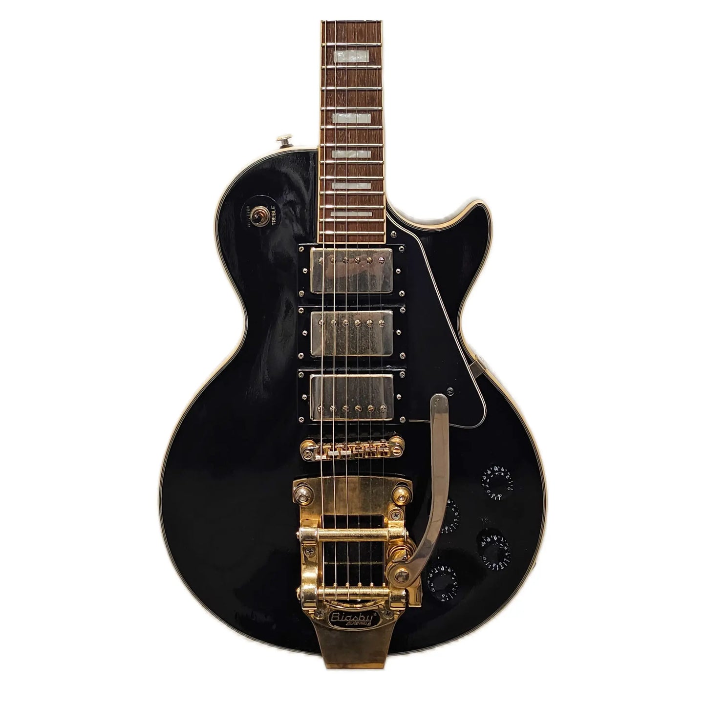 Epiphone Les Paul Custom Black Gold Bigsby® &  TronicalTune System Electric Guitars Epiphone Art of Guitar