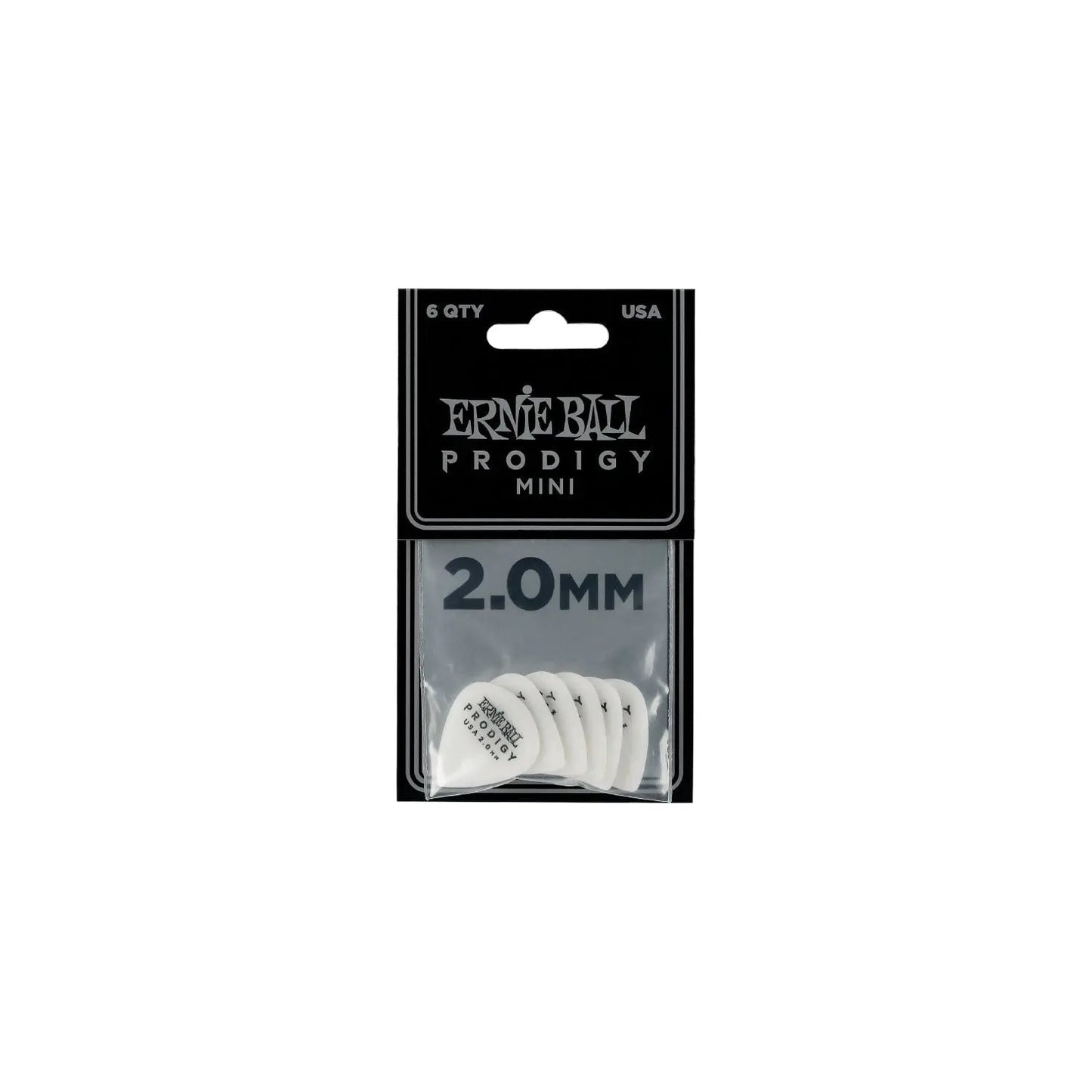Ernie Ball 2.0mm White Mini Prodigy Picks 6-pack Guitar Picks Ernie Ball Art of Guitar