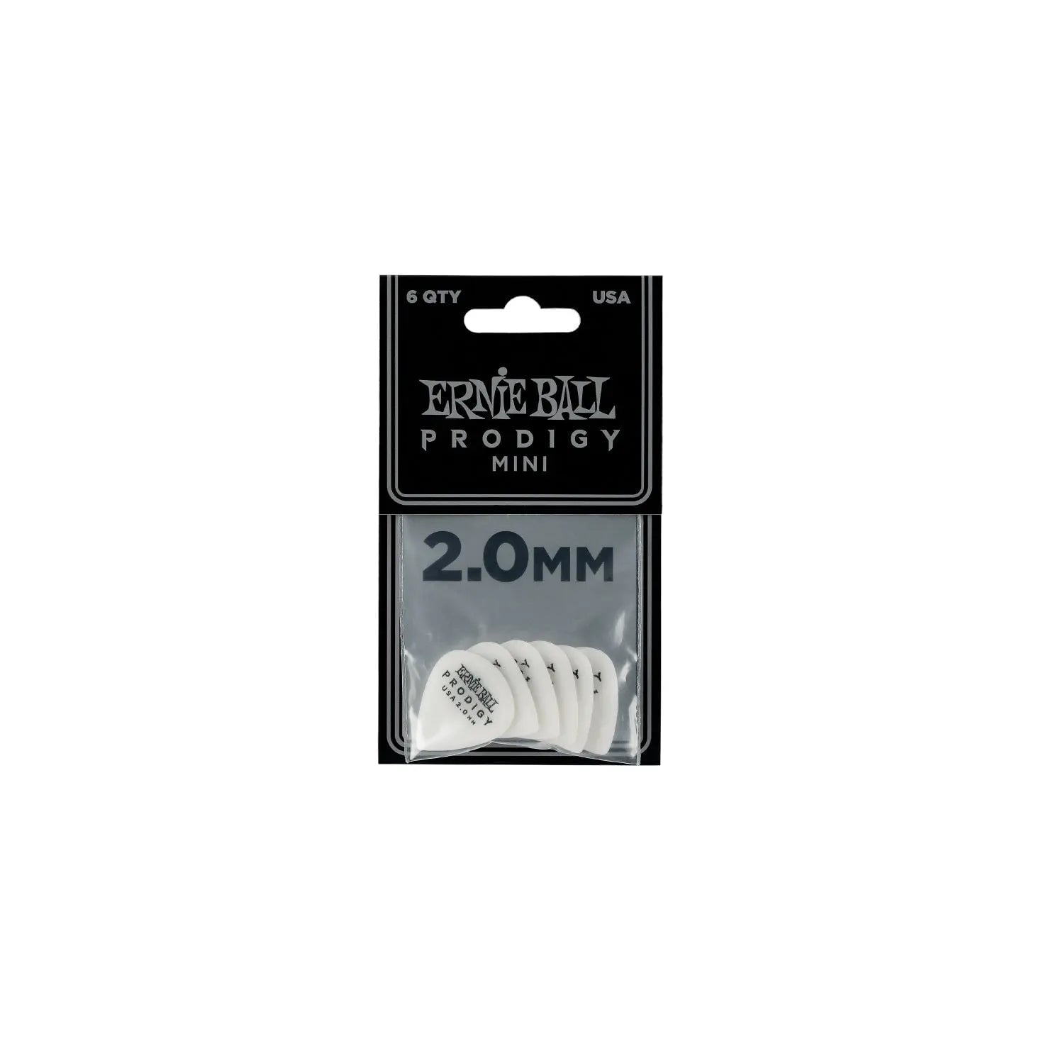 Ernie Ball 2.0mm White Mini Prodigy Picks 6-pack Guitar Picks Ernie Ball Art of Guitar