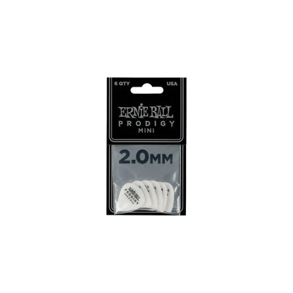 Ernie Ball 2.0mm White Mini Prodigy Picks 6-pack Guitar Picks Ernie Ball Art of Guitar