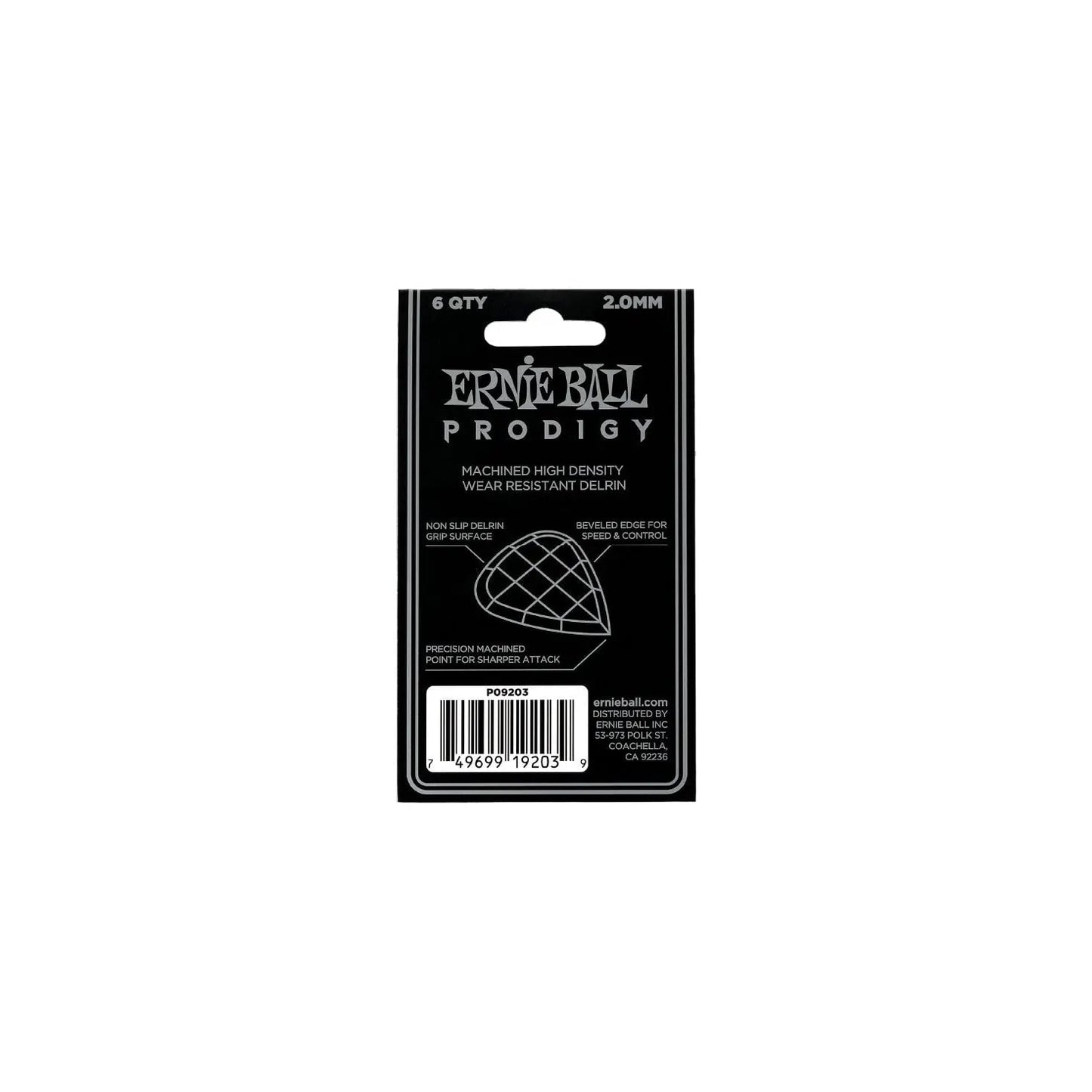 Ernie Ball 2.0mm White Mini Prodigy Picks 6-pack Guitar Picks Ernie Ball Art of Guitar