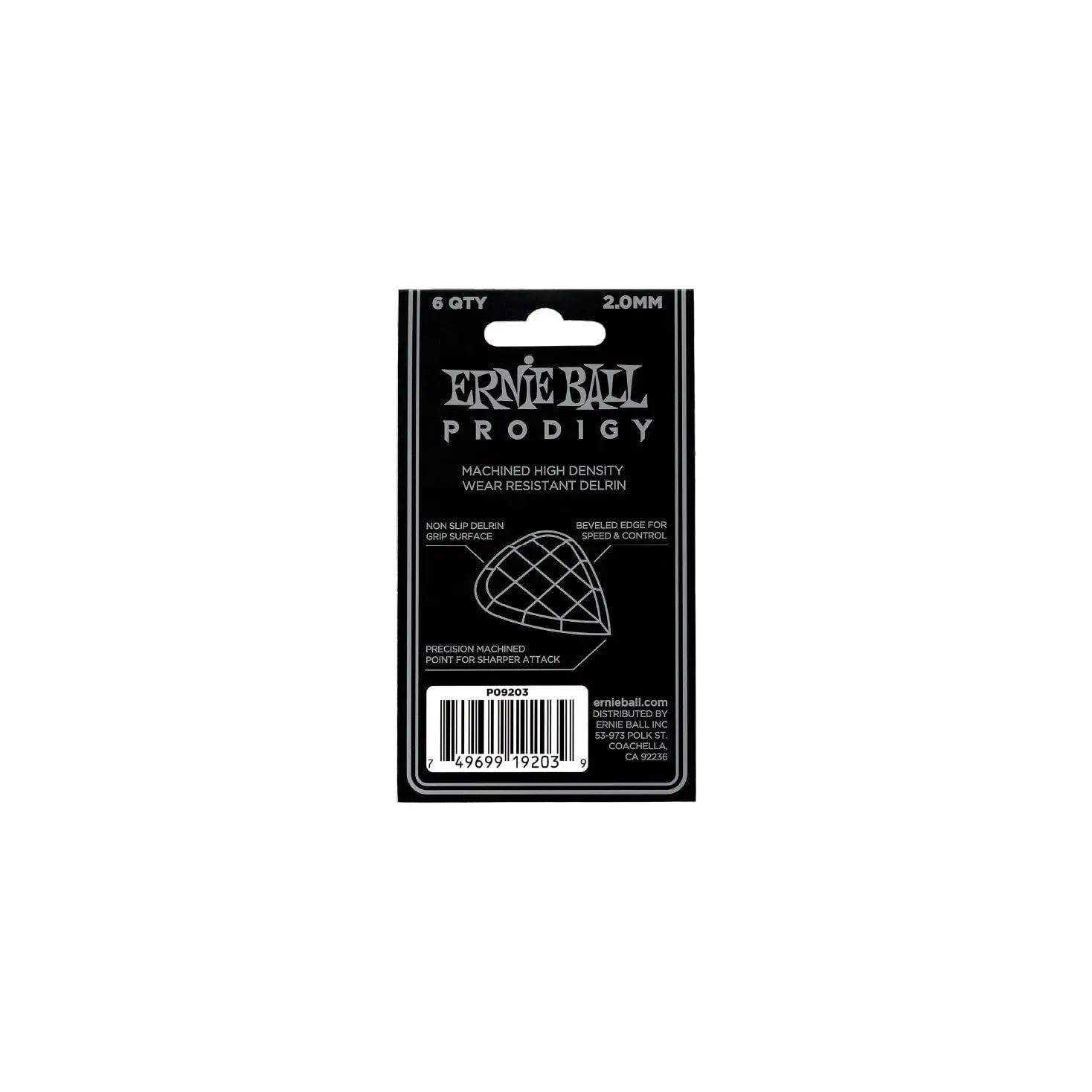 Ernie Ball 2.0mm White Mini Prodigy Picks 6-pack Guitar Picks Ernie Ball Art of Guitar