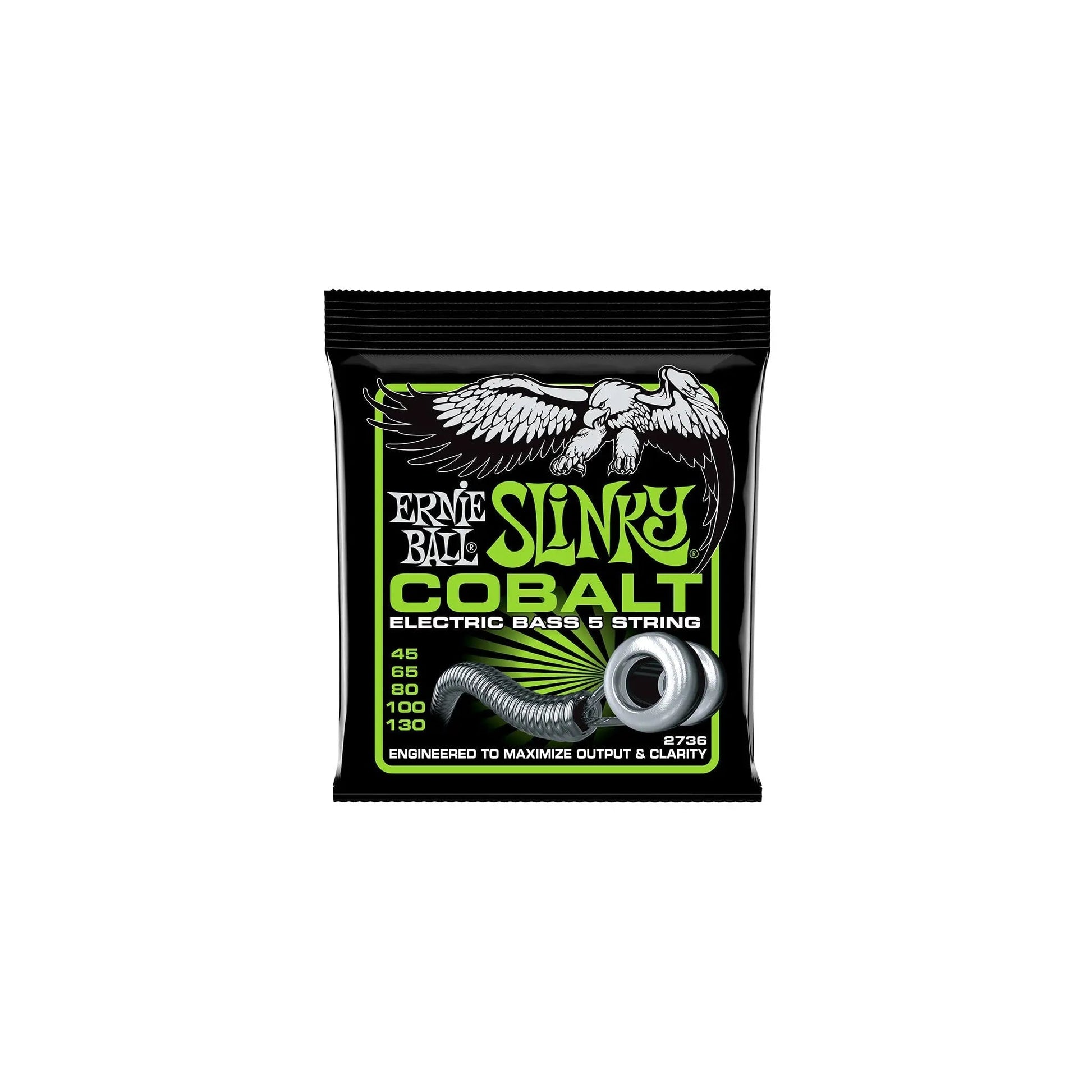 Ernie Ball Bass 5 Slinky 45-130 Gauge Cobalt Electric Bass Strings Ernie Ball