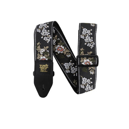 Ernie Ball Classic Jacquard Guitar/Bass Strap - White Blossom Guitar Straps Ernie Ball Art of Guitar