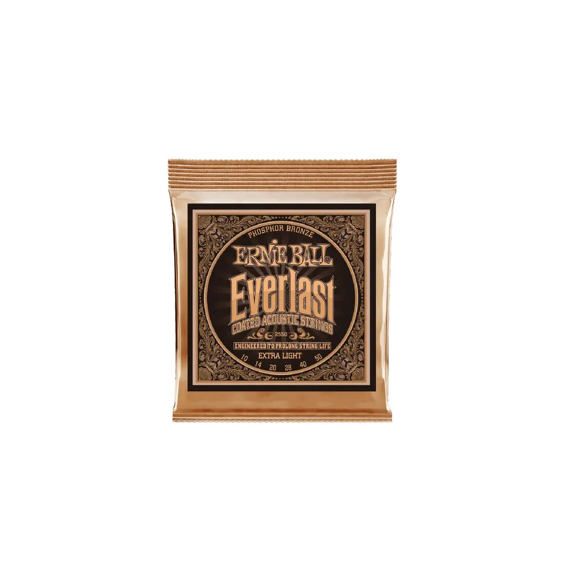 Ernie Ball Everlast Extra Light Coated Phosphor Bronze Acoustic Guitar Strings - 10-50 Gauge Acoustic Guitar Strings Ernie Ball Art of Guitar