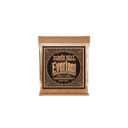 Ernie Ball Everlast Extra Light Coated Phosphor Bronze Acoustic Guitar Strings - 10-50 Gauge Acoustic Guitar Strings Ernie Ball Art of Guitar