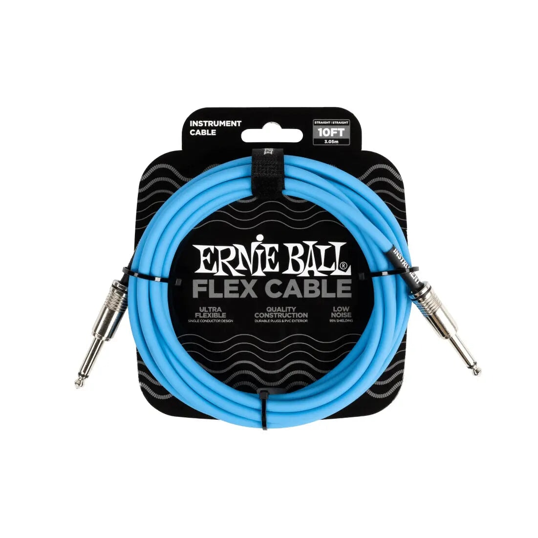 Ernie Ball Flex Instrument Cable Straight/Straight 10ft - Blue Cables Ernie Ball Art of Guitar